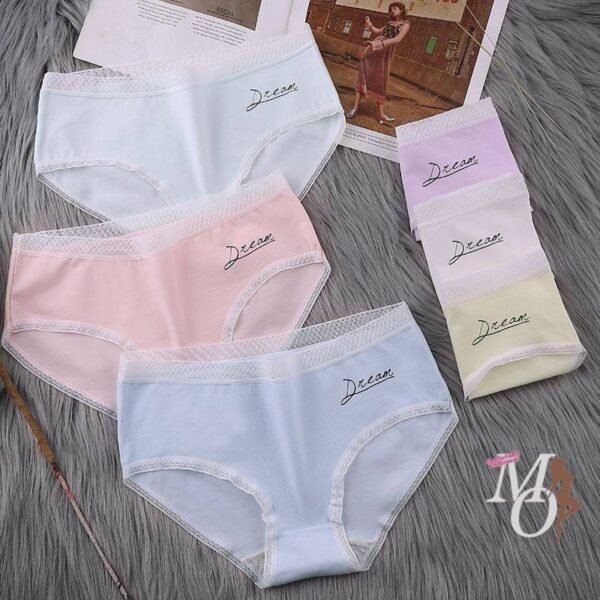 Cotton women's underwear Consists of 3 pieces